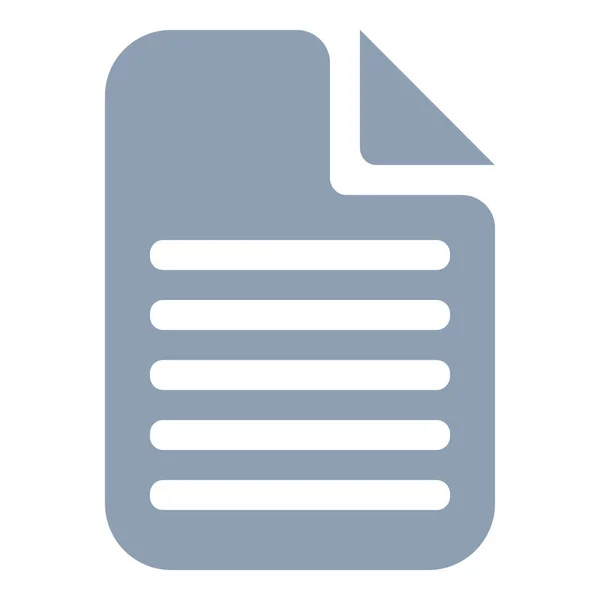Ikona Tekstowa Pliku Dokumentu Stylu Solid — Wektor stockowy