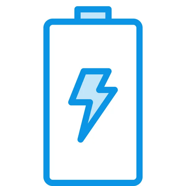 Icône Énergie Charge Batterie Dans Style Contour — Image vectorielle