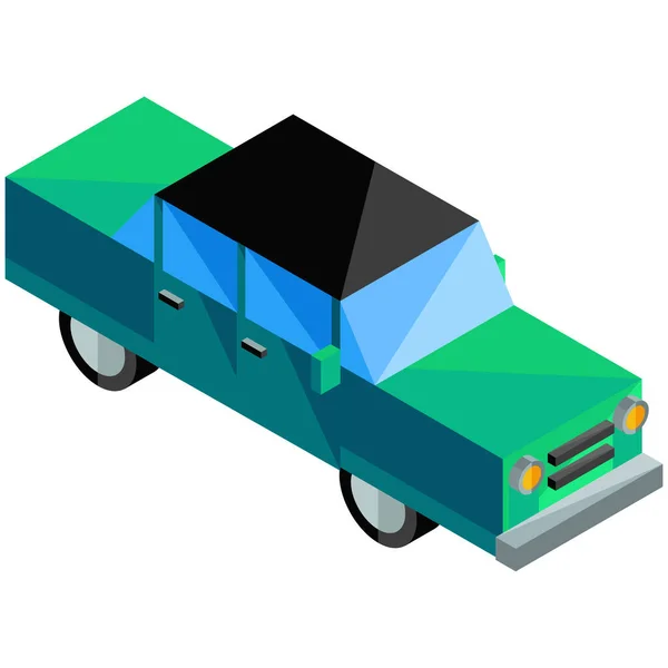 Coche Transporte Icono Transporte Estilo Isométrico — Vector de stock