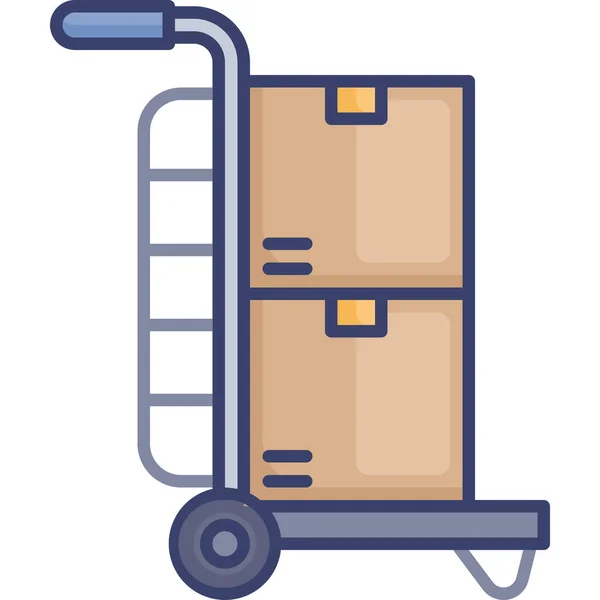 Box Logistiek Pakket Pictogram — Stockvector