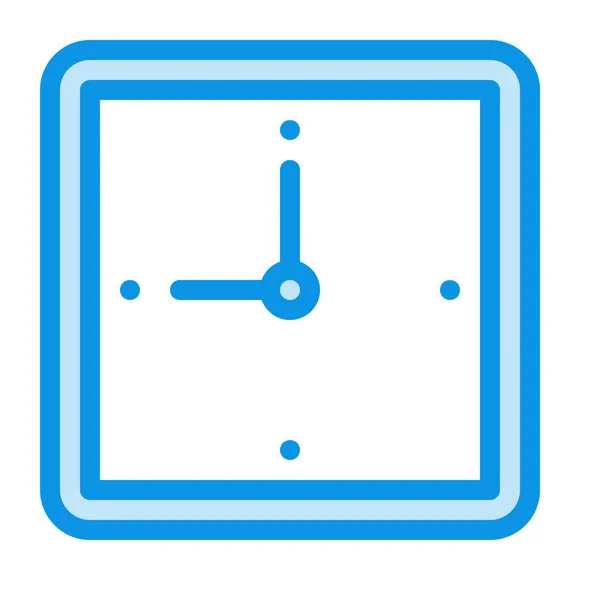 Horloge Date Heure Icône Dans Style Contour — Image vectorielle