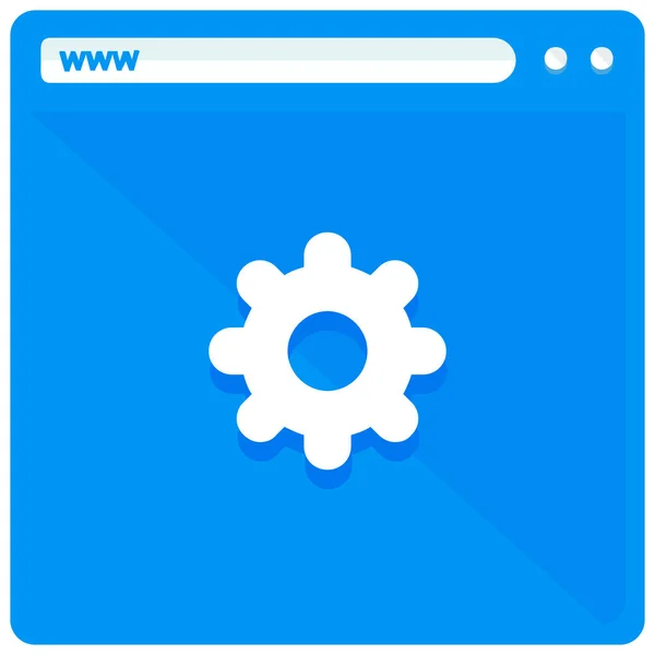 Settings Browser Internet Icon Flat Style — Stockový vektor