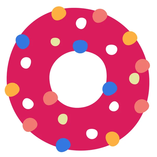 Donut Food Icône Plate Dans Style Plat — Image vectorielle