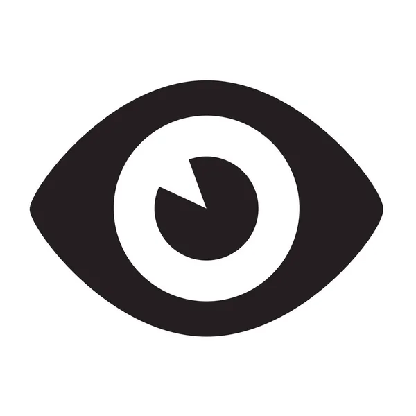 Eye Vieweye Icono Sólido Estilo Sólido — Archivo Imágenes Vectoriales