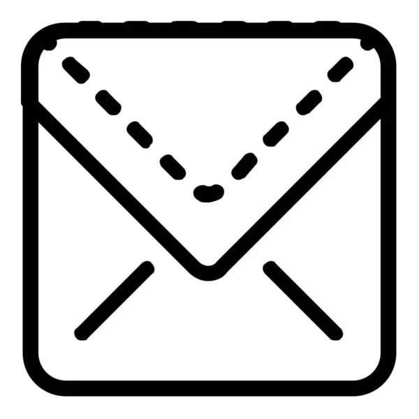 Mail Bericht Pictogram Grote Lijnen — Stockvector