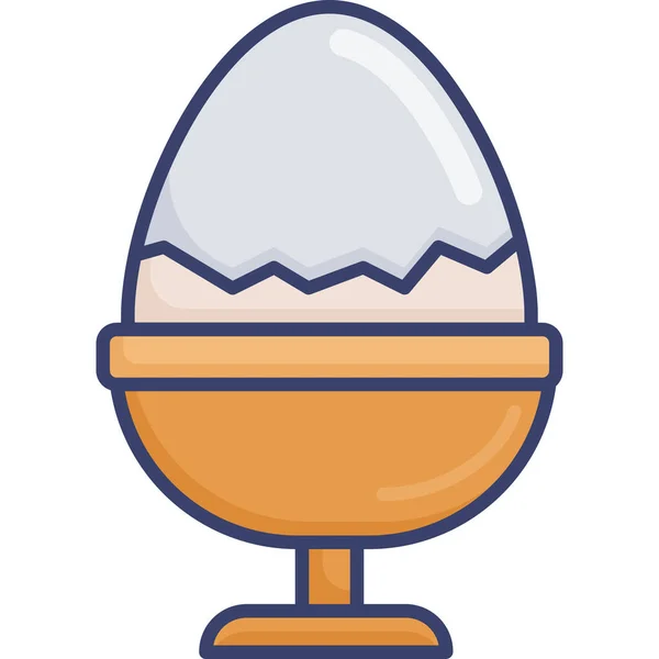 Breakfast Egg Food Icon Easter Category — Stock Vector