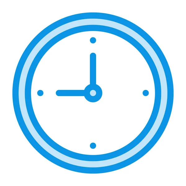 Reloj Fecha Hora Icono Estilo Esquema — Archivo Imágenes Vectoriales