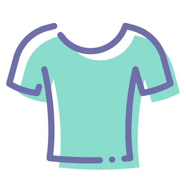 Blusa Roupas Camisa Ícone Estilo Esboço Preenchido — Vetor de Stock
