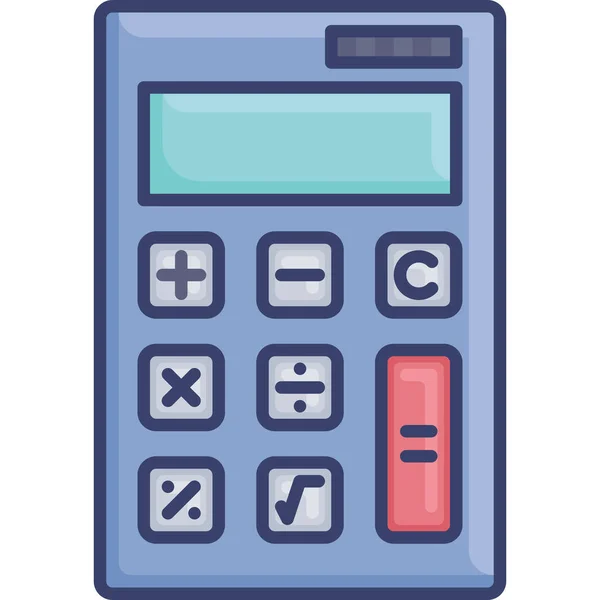 Cálculo Calculadora Dispositivo Ícone — Vetor de Stock
