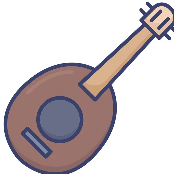 Icono Del Instrumento Entretenimiento Acústico — Vector de stock