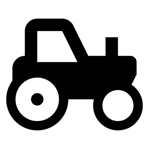 Icono Ruedas Tractor Agrimotor Estilo Sólido — Archivo Imágenes Vectoriales