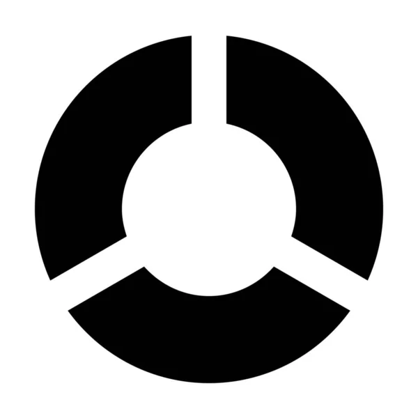 Diagramm Tortendiagramm Statistik Symbol Solid Stil — Stockvektor