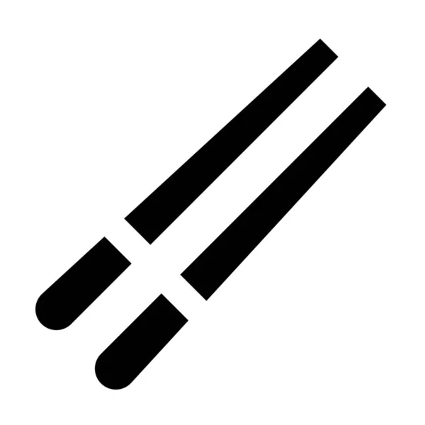 Κινέζικο Ραβδί Chopsticks Εικονίδιο Στερεό Στυλ — Διανυσματικό Αρχείο