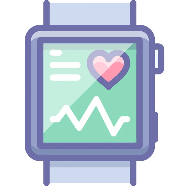 Montovat Ikonu Sledování Zdravotního Stavu Vyplněném Stylu Osnovy — Stockový vektor