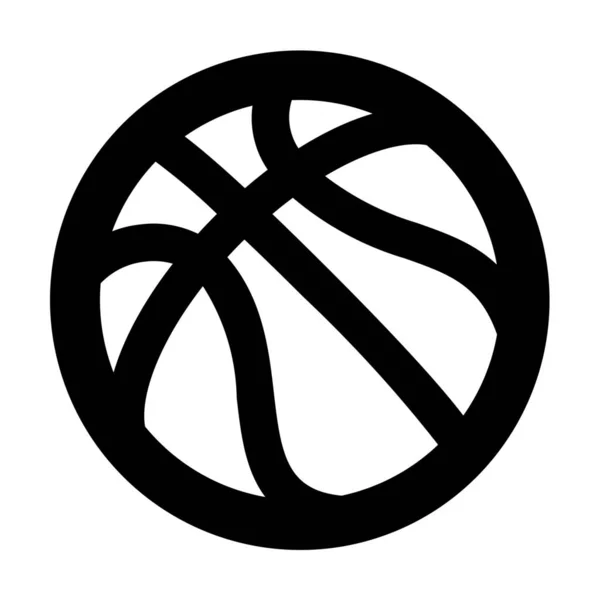 Bola Baloncesto Drible Icono Estilo Sólido — Vector de stock