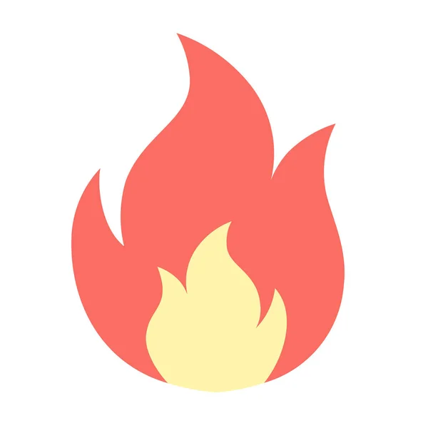 Fuego Llama Chispa Icono Estilo Plano — Vector de stock