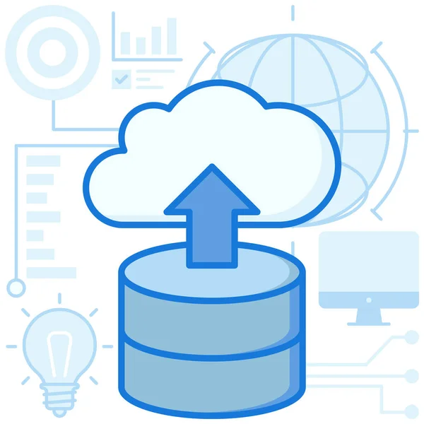 Ícone Servidor Nuvem Seta — Vetor de Stock