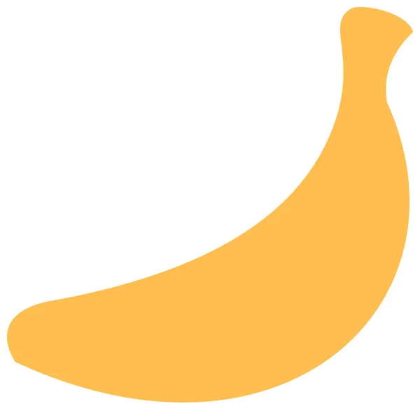 Bananenfrucht Ikone Flachen Stil — Stockvektor