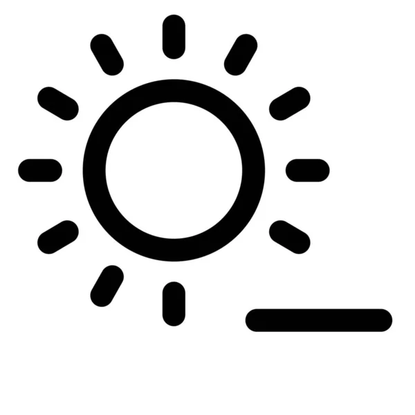 Kältere Temperatur Umrisssymbol Umrissstil — Stockvektor