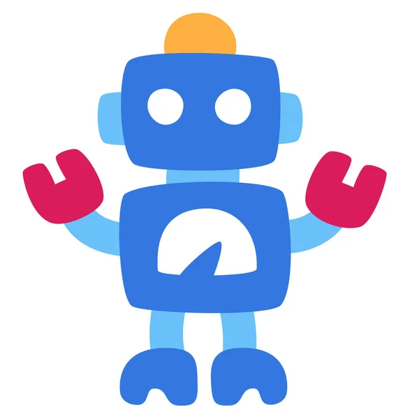 Robot Bot Ícone Plano Estilo Plano — Vetor de Stock