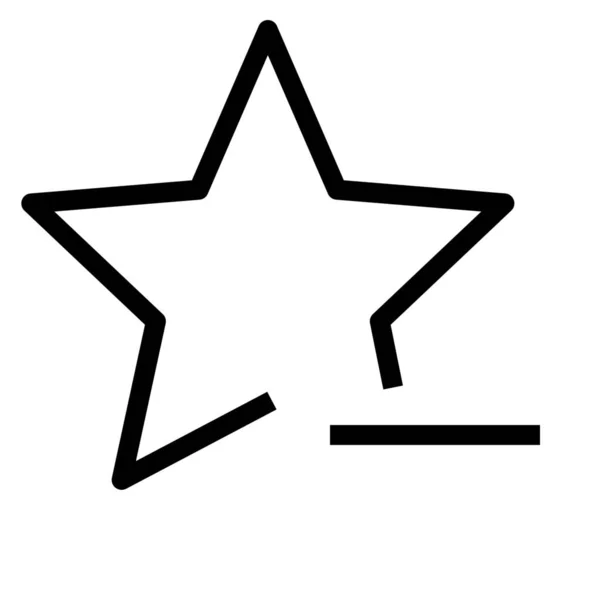 Ícone Remoção Favorito Estrela Estilo Esboço — Vetor de Stock