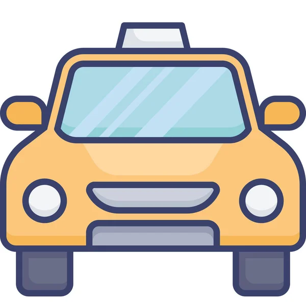 Auto Taxi Vervoer Pictogram — Stockvector