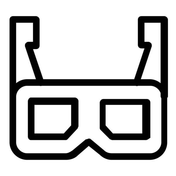 Gafas Dimensionales Icono Esquema Estilo Esquema — Archivo Imágenes Vectoriales