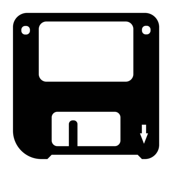 Diskette Diskette Speichern Symbol Solid Stil — Stockvektor