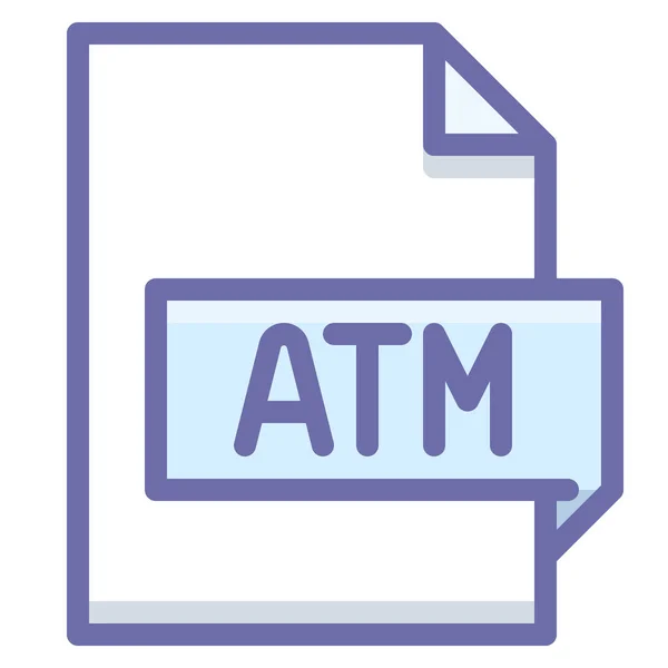 ファイル フォルダカテゴリのAtm拡張子のアイコン — ストックベクタ