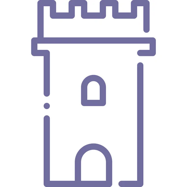 Икона Бастионного Замка Категории Здания — стоковый вектор