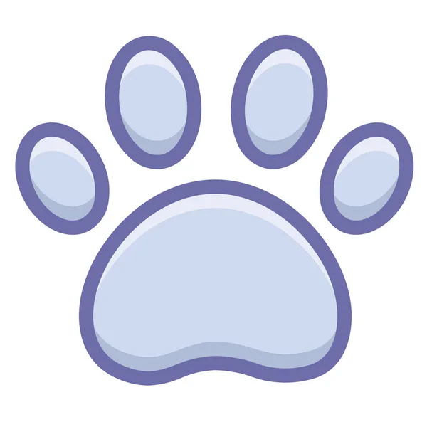 Dog Trace Footprint Icon Filled Outline Style — Stock Vector