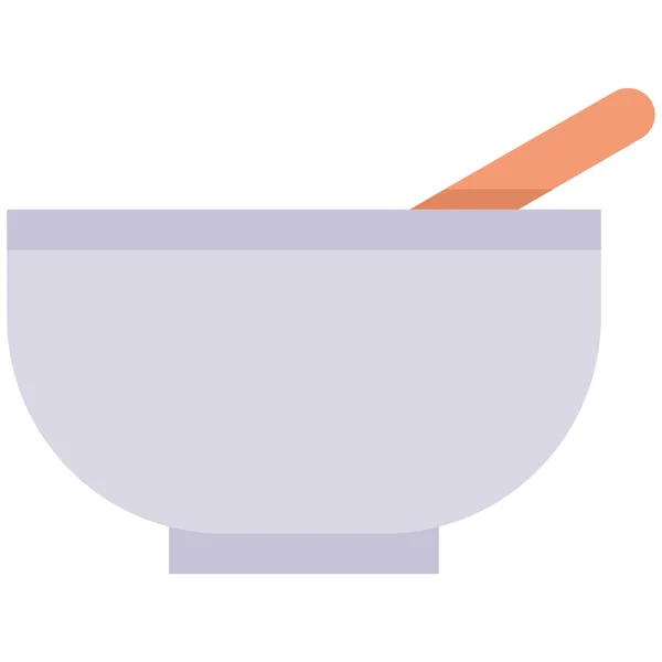 Blend Bowl Food Icoon Vlakke Stijl — Stockvector