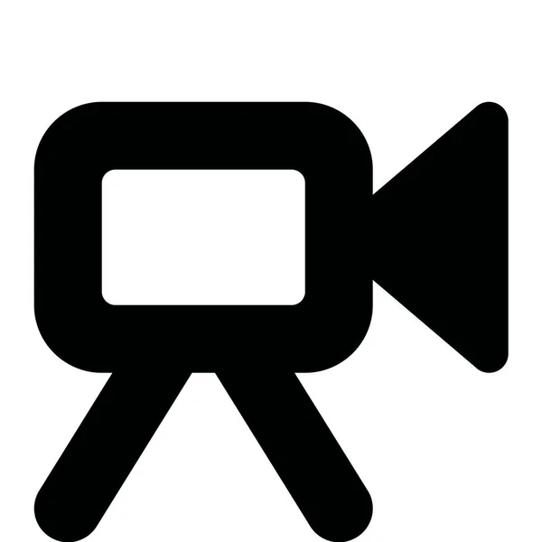 Kamera Video Stativ Symbol Outline Stil — Stockvektor