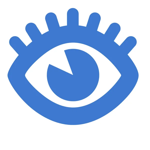 Eyelash Eye View Icon Solid Style — Stock Vector