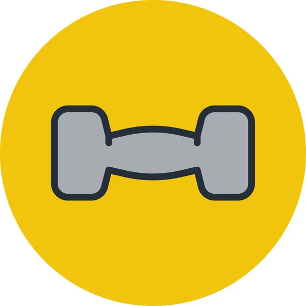 Dumbbell Light Sport Icon Filled Outline Style — Stock Vector