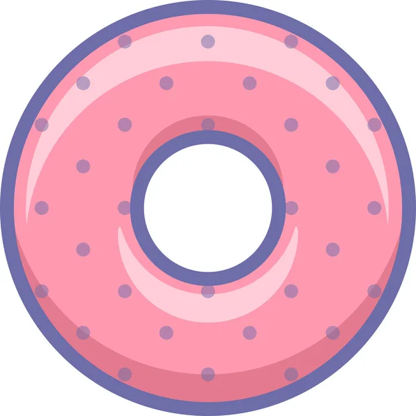 Іконка Їжі Пончиків Заповненому Контурі — стоковий вектор