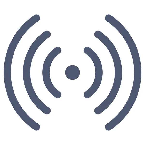 Señal Radio Wifi Icono Estilo Plano — Vector de stock