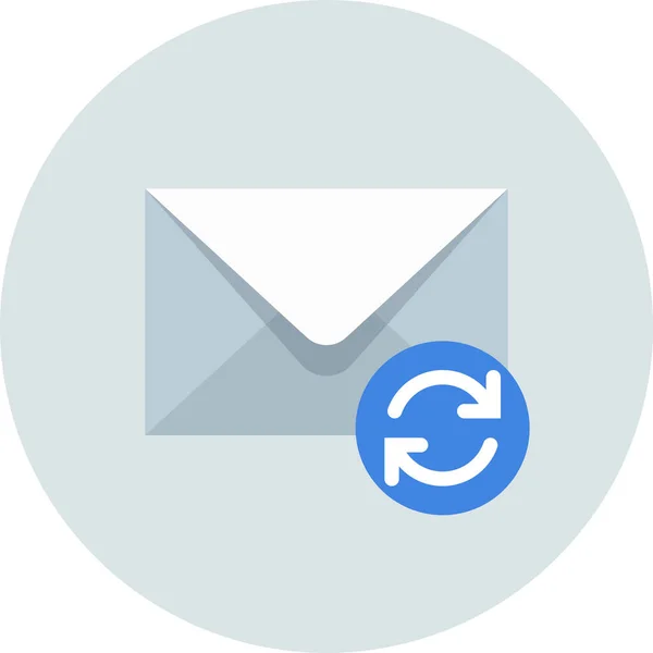 Mail Umschlag Sync Symbol Flachen Stil — Stockvektor