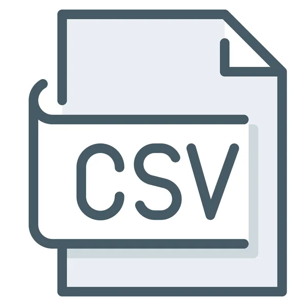 Icona Pagina Documento Csv — Vettoriale Stock