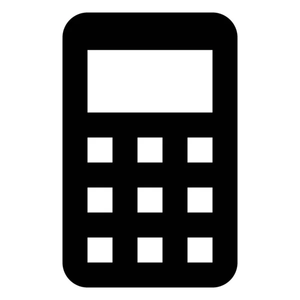 Calculadora Calc Icono Móvil Estilo Sólido — Archivo Imágenes Vectoriales