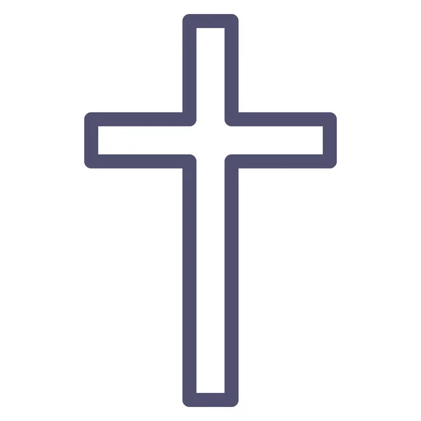 Krzyż Chrześcijański Ikona Religii Kategorii Kultura Społeczności — Wektor stockowy