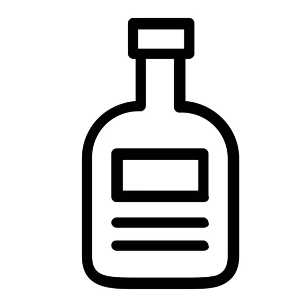 Icono Bebida Botella Alcohol Estilo Esquema — Vector de stock