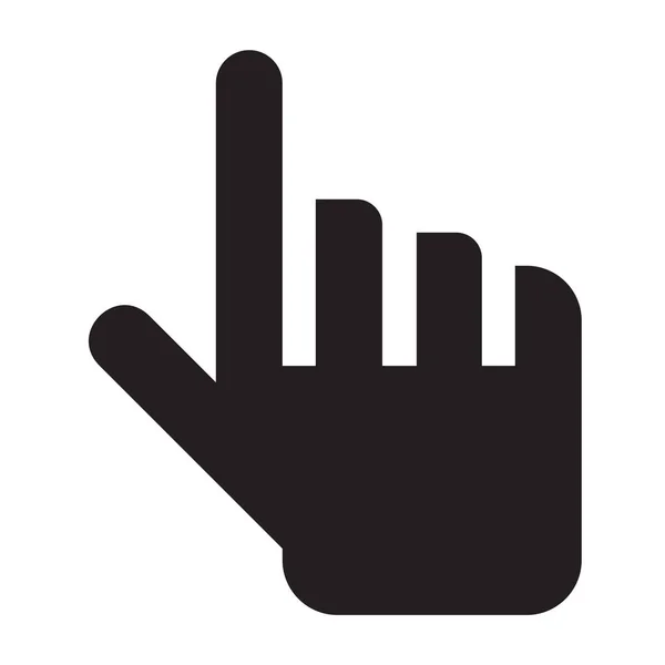 Forefinger Icono Sólido Estilo Sólido — Vector de stock