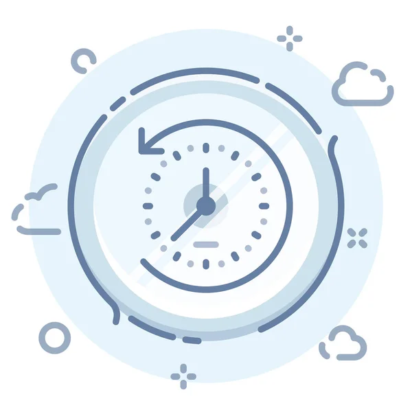 Backup Time Machine Filled Outline Icon Filled Outline Style — Stock Vector