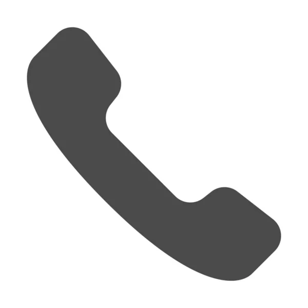 Beantwoorden Oproep Telefoon Pictogram Vaste Stijl — Stockvector