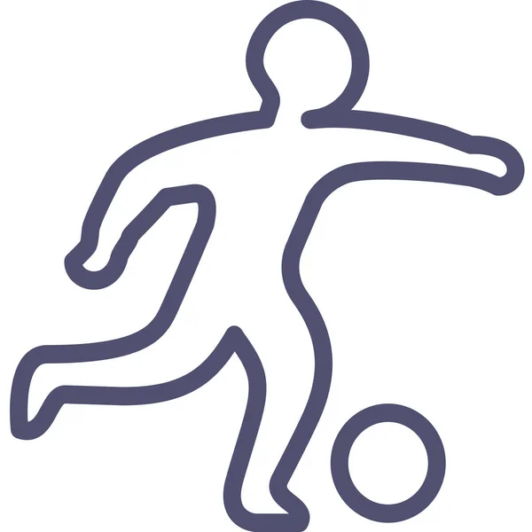 Football Olympic Soccer Icon Outline Style — 스톡 벡터