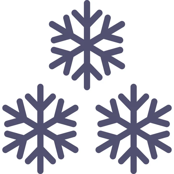 Παγωμένος Παγωμένος Εικονίδιο Χιονιού Στυλ Περίγραμμα — Διανυσματικό Αρχείο