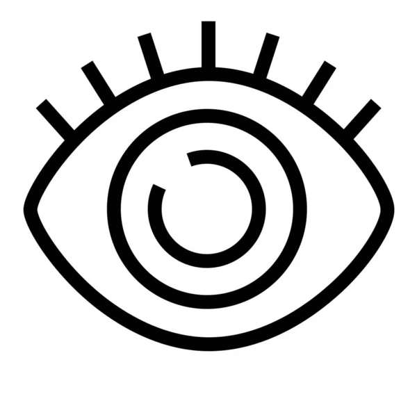 Εικονίδιο Περίγραμμα Προβολής Ματιών Στυλ Περίγραμμα — Διανυσματικό Αρχείο