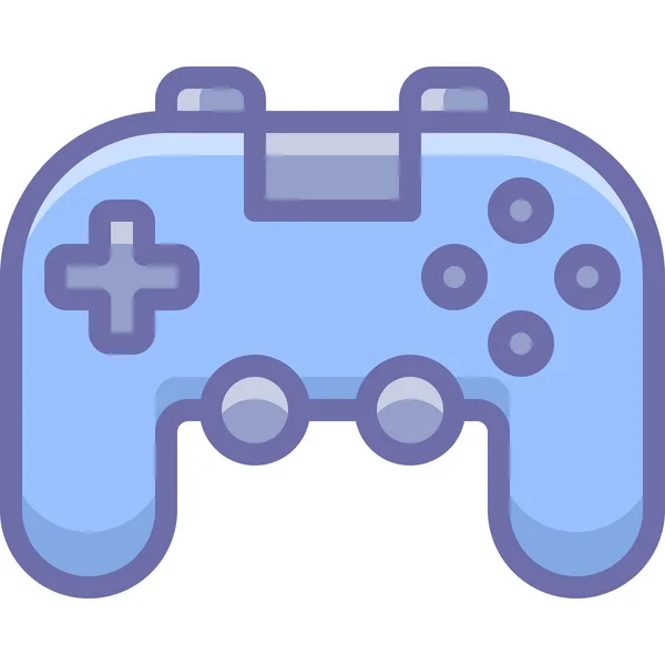 Controlador Juego Gamepad Icono Estilo Contorno Lleno — Archivo Imágenes Vectoriales