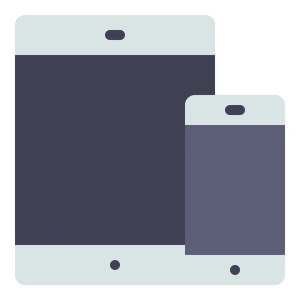 Dispositivos Tableta Icono Del Teléfono Inteligente Estilo Plano — Vector de stock